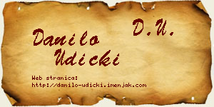 Danilo Udicki vizit kartica